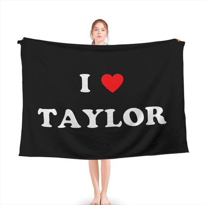 Taylor Swift I Love Heart Taylor Throw Blanket