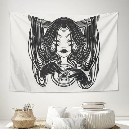 Japanese Oni Woman Tapestry