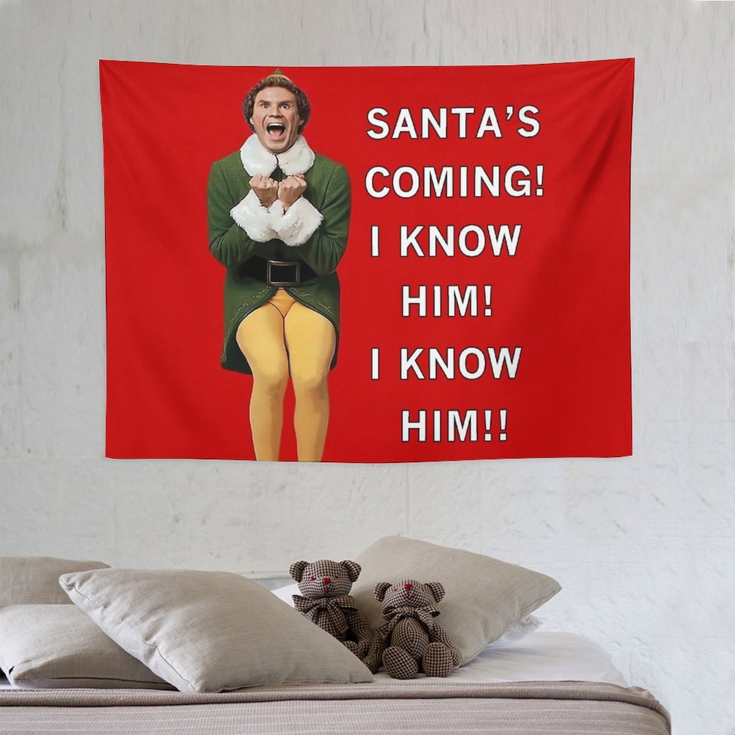 Santa'S Coming! I Know Him! Tapestry