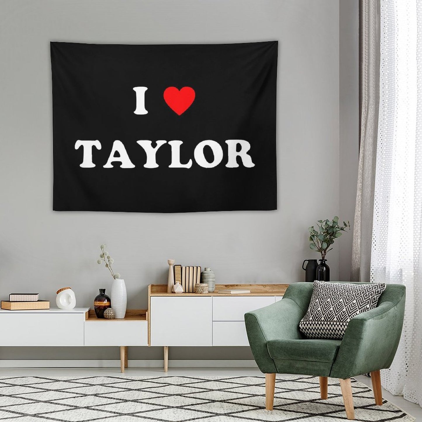 I Love Heart Taylor Swift Tapestry