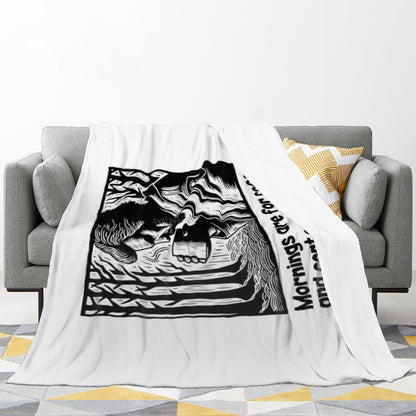Mornings are for coffee and contemplation Throw Blanket
