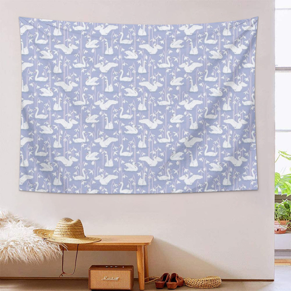 Pastel Swans Tapestry